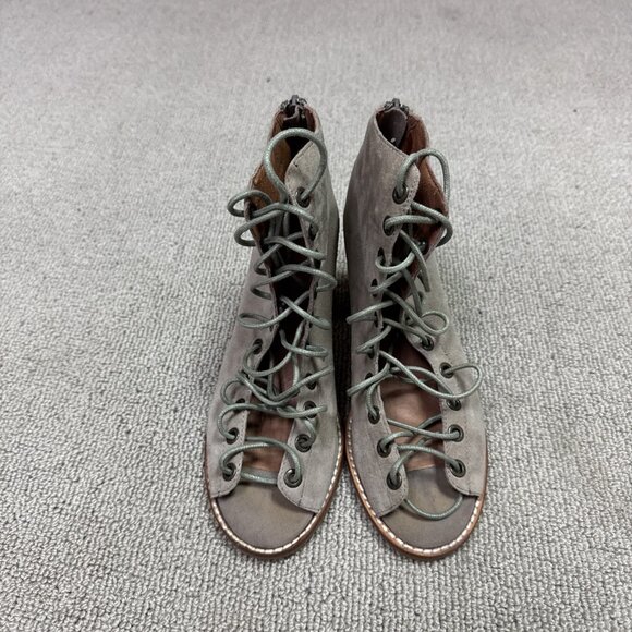 Jeffrey Campbell Shoes - Jeffrey Campbell Heels Brown Suede Lace Up Women's Size 6 Open Toe